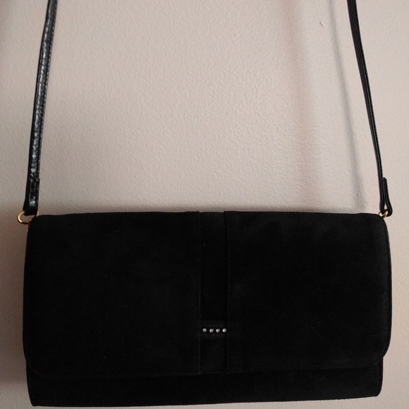 Suede Clutch vintage purse Black - Picture 3 of 3